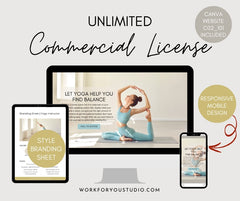Canva Website Template for Yoga Instructors
