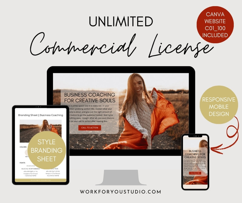 Canva Website Template for Business Coaches