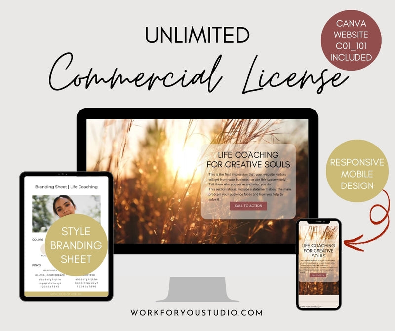 Canva Website Template for Life Coaches