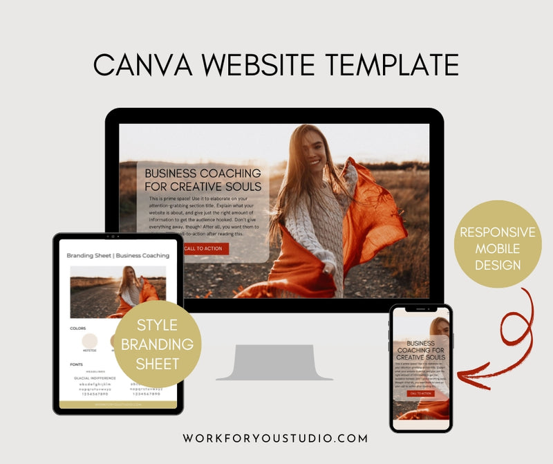 Canva Website Template for Business Coaches