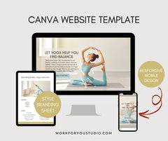 Canva Website Template for Yoga Instructors