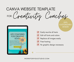 Canva Website Template for Creativity Coaches