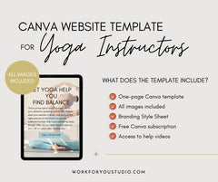 Canva Website Template for Yoga Instructors