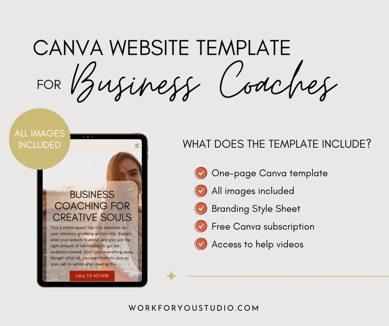 Canva Website Template for Business Coaches