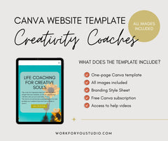 Canva Website Template for Creativity Coaches