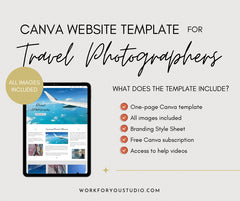 Canva website template for photographers