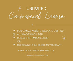 Unlimited commercial license for photography website