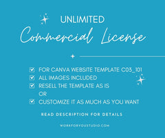 Unlimited commercial license for canva website
