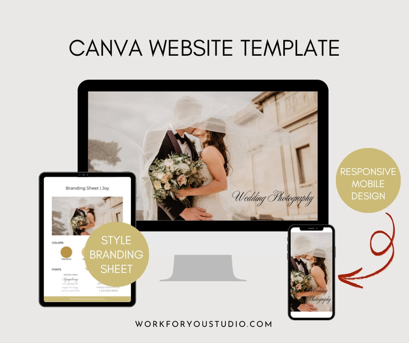 Canva website template