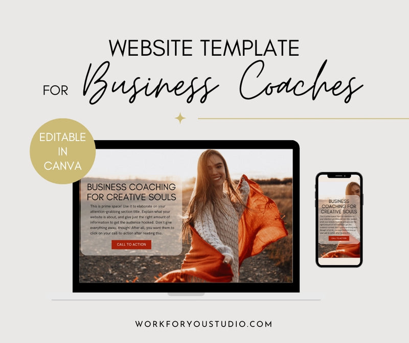 Canva Website Template for Business Coaches