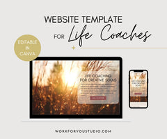 Canva Website Template for Life Coaches