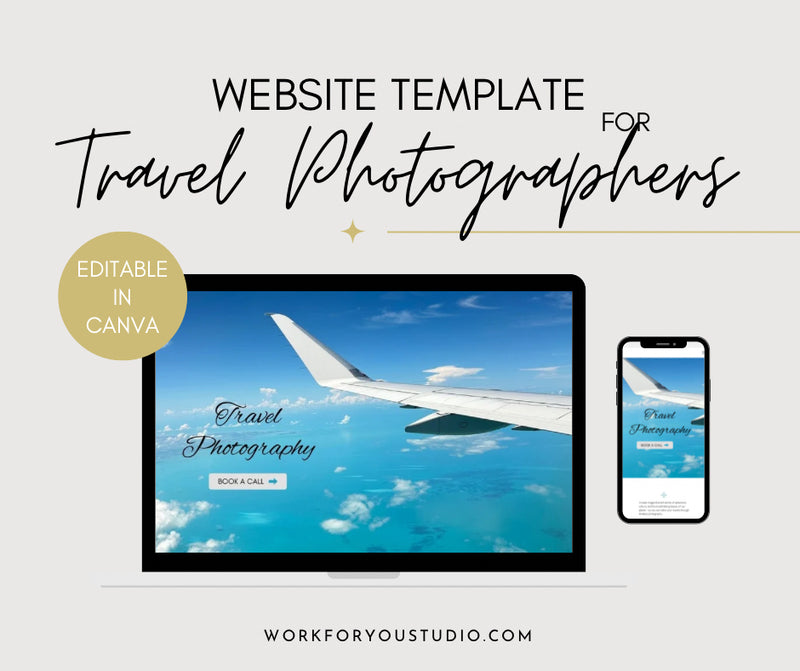 Website template for travel photography