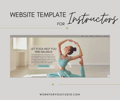 Canva Website Template for Yoga Instructors