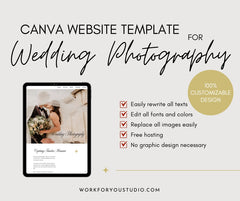 Canva website template for wedding photography